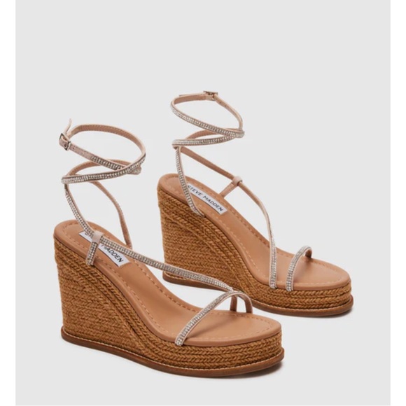 Steve Madden brand new never been worn 8.5 inch wedge rhinestone heels - Picture 1 of 5